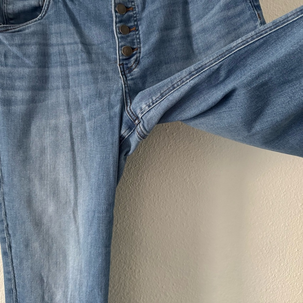 KUT from the Kloth Rachael Mom Jeans Raw Hem Retro Size 16 High Rise Button Fly - Picture 6 of 15